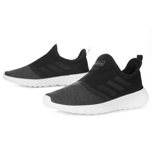 Adidas Womens Lite Racer F36675 Gray Black Slip On Low Top Running Shoes Size 11 - Picture 1 of 10